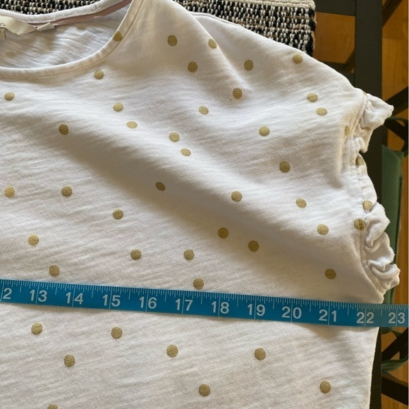 Boden White Metallic Gold Dots Faye Jersey T-shirt Dress - Picture 14 of 16